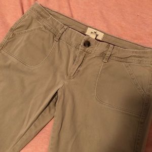 tan/khaki Hollister pants.